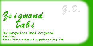 zsigmond dabi business card